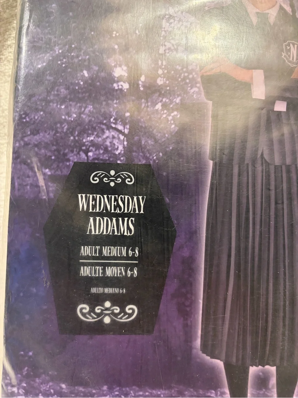 Wednesday Addams - Halloween Cosplay Costume -  Adult size Medium NWT